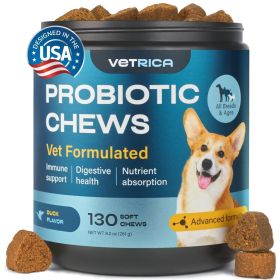 Probiotics for Dogs Probiotic Chews for Digestive and Gut Health Dental Immune System Support Chewable Prebiotic Soft Treats Wild Yam Yeast Powde