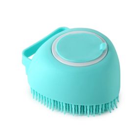 Silicone Dog Bath Massage Gloves Brush Pet Cat Bathroom Cleaning Tool Comb Brush For Dog Can Pour Shampoo Dog Grooming Supplies (Option: Green-Heartshaped)